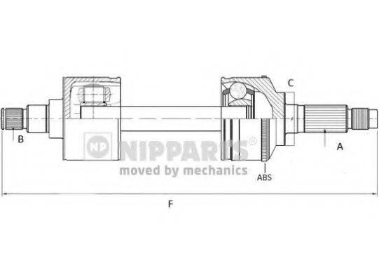 NIPPARTS N2800302 Приводний вал