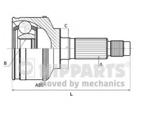 NIPPARTS N2820308 Шарнірний комплект, приводний вал