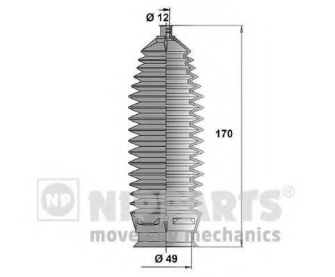 NIPPARTS N2840507 Комплект пильника, рульове управління