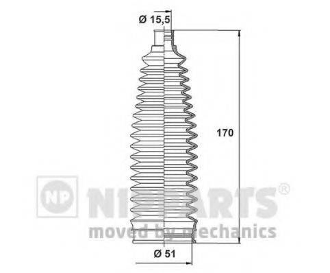 NIPPARTS N2843024 Комплект пильника, рульове управління