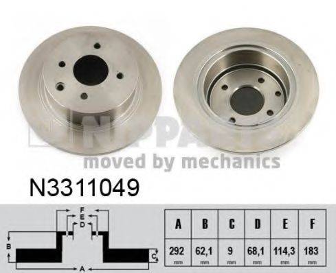 NIPPARTS N3311049 гальмівний диск