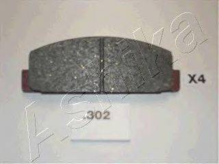 Комплект тормозных колодок, дисковый тормоз ASHIKA 51-03-302