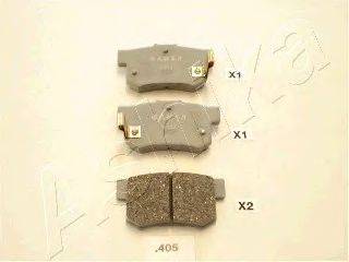 Комплект тормозных колодок, дисковый тормоз ASHIKA 51-04-405