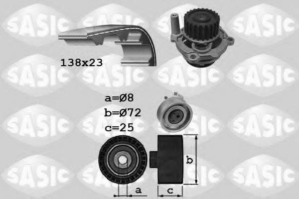 SASIC 3906070 Водяний насос + комплект зубчастого ременя