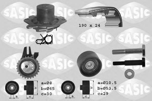 SASIC 3906004 Водяний насос + комплект зубчастого ременя