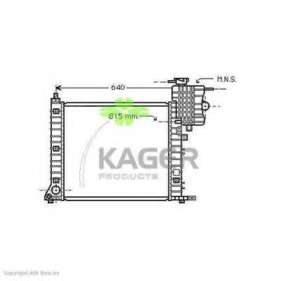 KAGER 310643 Радіатор, охолодження двигуна