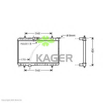 KAGER 310873 Радіатор, охолодження двигуна