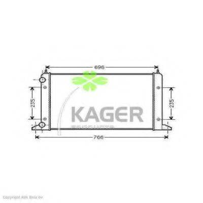 Радиатор, охлаждение двигателя KAGER 31-1211