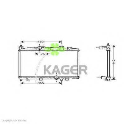 KAGER 313625 Радіатор, охолодження двигуна