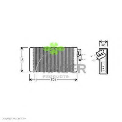 KAGER 320001 Теплообменник, отопление салона