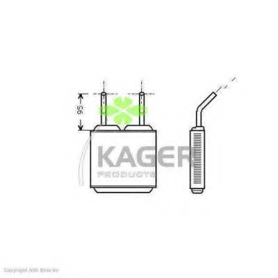 KAGER 320080 Теплообменник, отопление салона