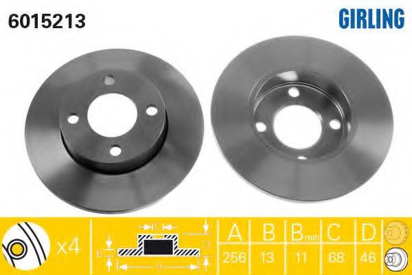 GIRLING 6015213 гальмівний диск