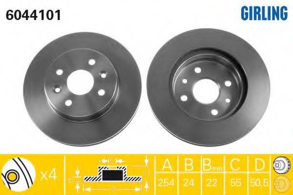 GIRLING 6044101 гальмівний диск