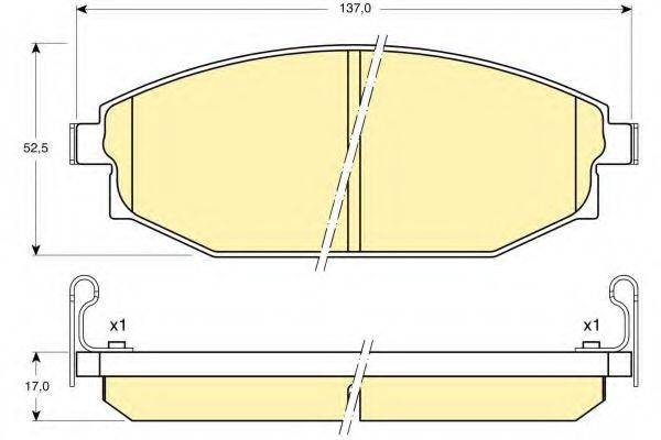 GIRLING 6132329 Комплект гальмівних колодок, дискове гальмо