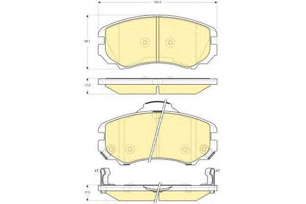 GIRLING 6133529 Комплект гальмівних колодок, дискове гальмо