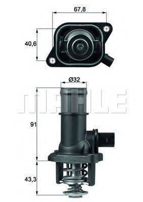 MAHLE ORIGINAL TI16105 Термостат, що охолоджує рідину