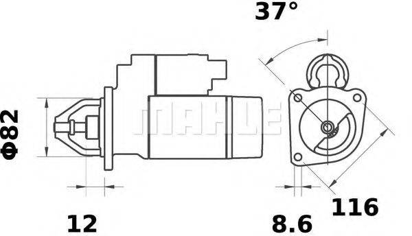 MAHLE ORIGINAL MS373 Стартер