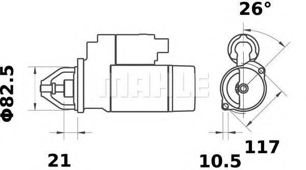 Стартер MAHLE ORIGINAL MS 361