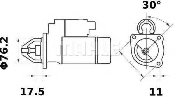 MAHLE ORIGINAL MS284 Стартер