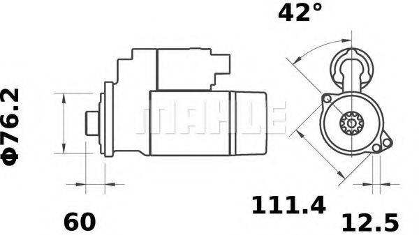 MAHLE ORIGINAL MS124 Стартер