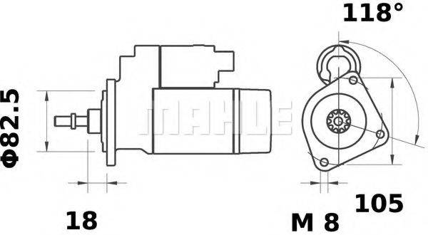 MAHLE ORIGINAL MS57 Стартер