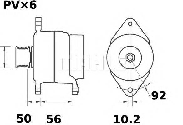 Генератор MAHLE ORIGINAL MG 495