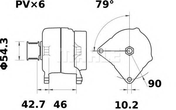 MAHLE ORIGINAL MG11 Генератор