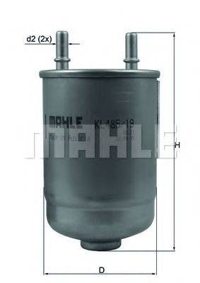 Паливний фільтр MAHLE ORIGINAL KL 485/19D