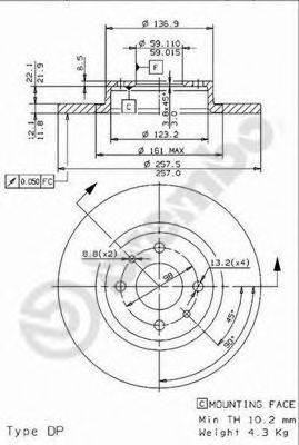 BRECO BS7655 гальмівний диск