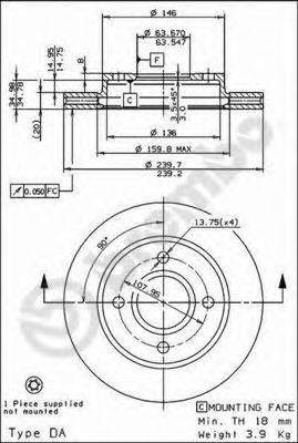 BRECO BS8277 гальмівний диск