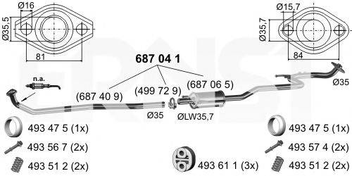 ERNST 687041 Середній глушник вихлопних газів