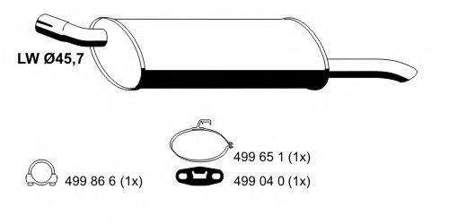 ERNST 042161 Глушник вихлопних газів кінцевий