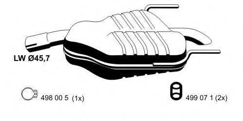 ERNST 043120 Глушник вихлопних газів кінцевий