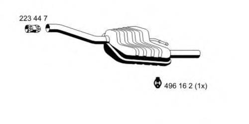ERNST 341165 Глушник вихлопних газів кінцевий