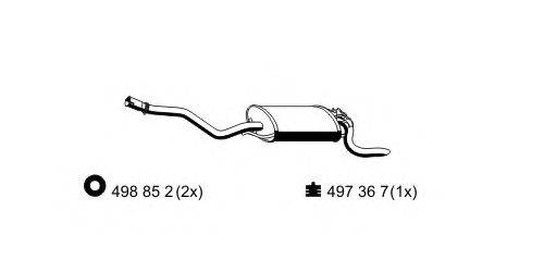 ERNST 353014 Глушник вихлопних газів кінцевий