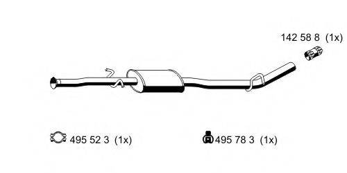 ERNST 522205 Середній глушник вихлопних газів
