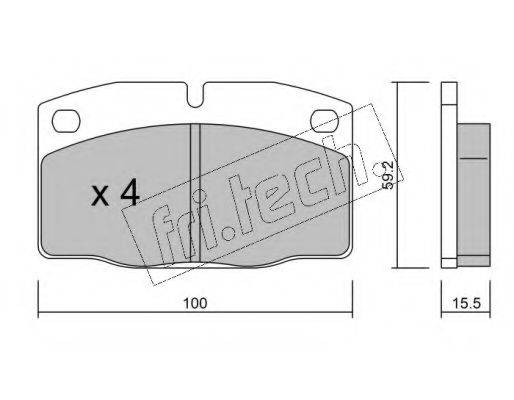 FRI.TECH. 0460 Комплект тормозных колодок, дисковый тормоз
