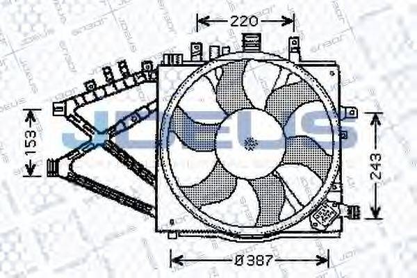 JDEUS EV200720 Вентилятор, охолодження двигуна