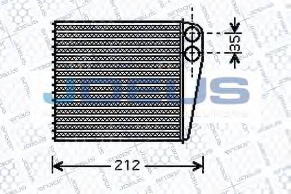 JDEUS 219M54 Теплообмінник, опалення салону