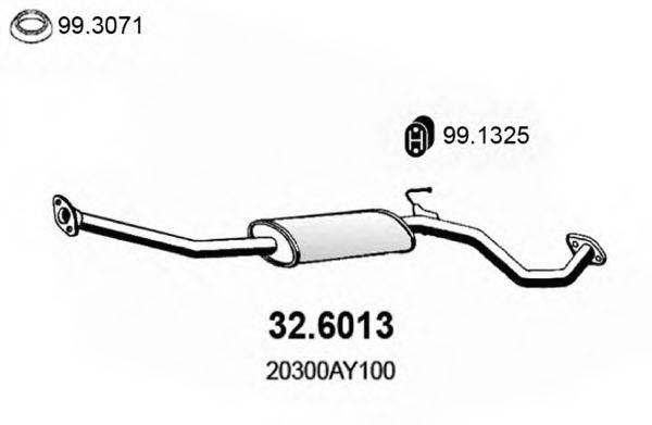 Середній глушник вихлопних газів ASSO 32.6013