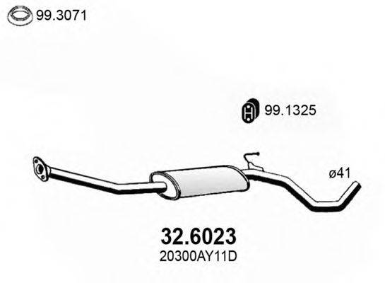 Середній глушник вихлопних газів ASSO 32.6023