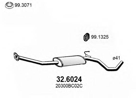 ASSO 326024 Середній глушник вихлопних газів