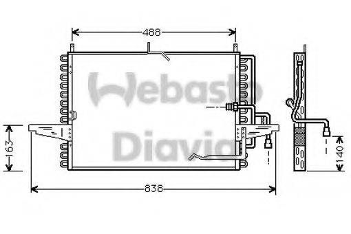 WEBASTO 82D0225148A Конденсатор, кондиціонер