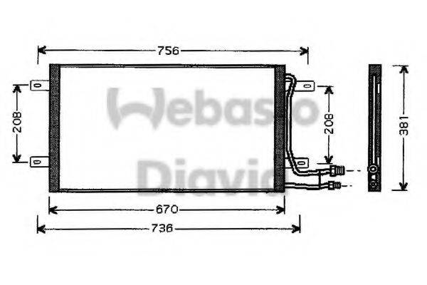 Конденсатор, кондиціонер WEBASTO 82D0226105MA