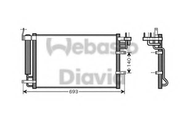 WEBASTO 82D0226229MA Конденсатор, кондиціонер