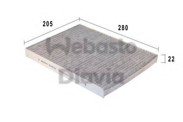 WEBASTO 82D0325004CA Фільтр, повітря у внутрішньому просторі