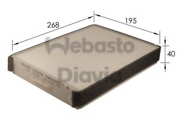 WEBASTO 82D0325223A Фільтр, повітря у внутрішньому просторі