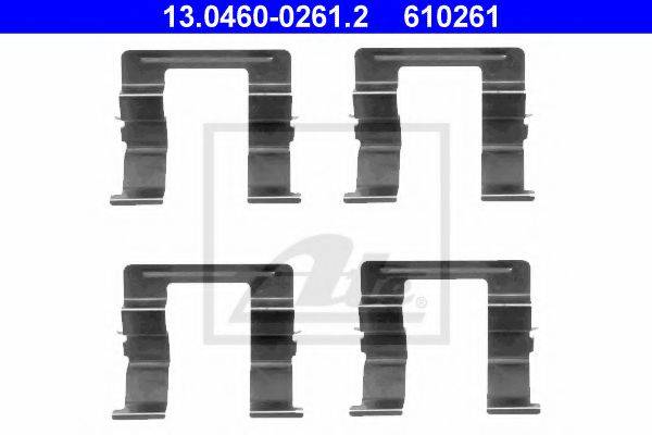 Комплектующие, колодки дискового тормоза ATE 13.0460-0261.2