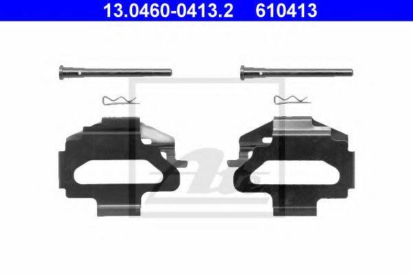 ATE 13046004132 Комплектуючі, колодки дискового гальма