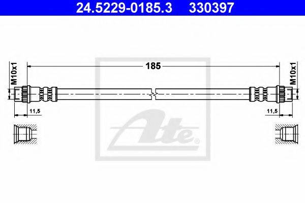 Гальмівний шланг ATE 24.5229-0185.3